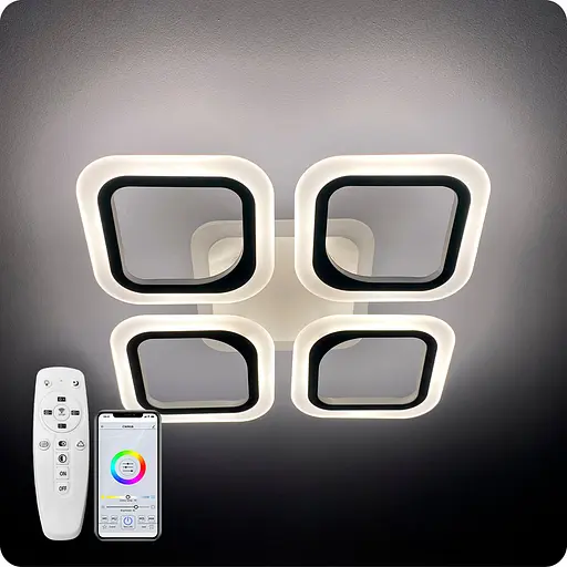 Люстра світлодіодна 517 Dlight 3color з пультом 50Вт Білий (01608) - фото 1