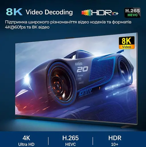 Vontar H618 2/16Gb, Смарт ТВ приставка медіаплеєр 8K HDRAndroid SmartTV Box, YouTube та фільми без реклами, налаштування Android TV у подарунок - фото 11