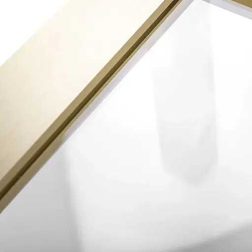 Душова стінка Rea Aero 100 brushed gold REA-K4701, прозорий, золотий - фото 2