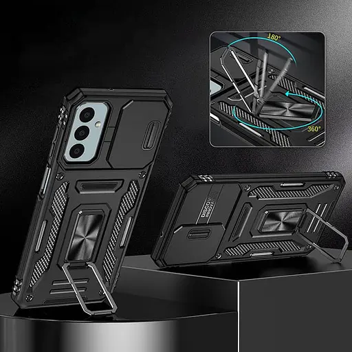 Ударостійкий чохол Epik Camshield Army Ring для Samsung Galaxy A26 5G Чорний / Black - фото 3