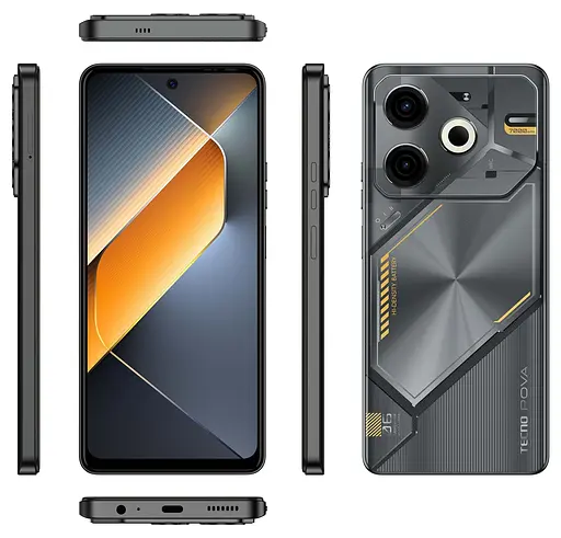 Смартфон Tecno Pova 6 NEO LI6 678" 8/128ГБ 2SIM 7000мА год Speed Black - фото 6