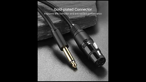 Аудио кабель Ugreen AV131 6.5 мм to Cannon Female AV Cable 3 м черный (20720) - фото 2