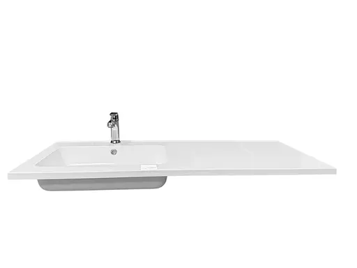 Раковина накладная Adamant FLATE 120L, прямоугольная, с сифоном Click-Clack + смеситель (4824296208601) - фото 4
