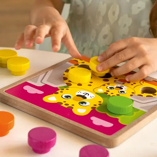 Дерев'яна мозаїка Roter Kafer Wooden mosaic with base. Zoo (RW4221) - фото 10