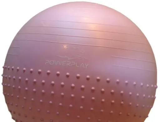 М'яч для фітнесу (фітбол) напівмасажний PowerPlay 4003 Ø65 cm Gymball Ліловий + помпа (PP_4003_65cm_Violet) - фото 6
