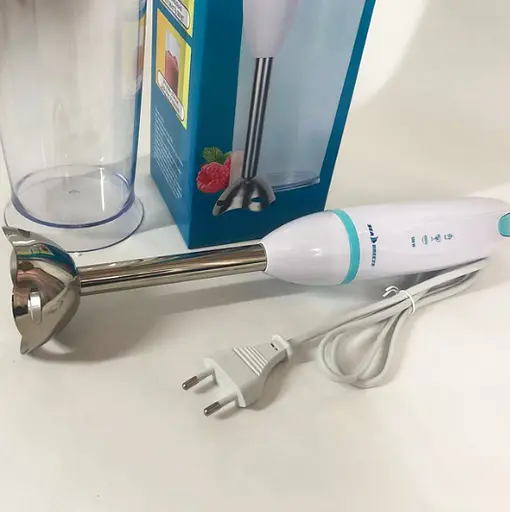 Блендер занурювальний Sea Breeze SB-092 нержавіюча насадка 300 Вт Білий - фото 2