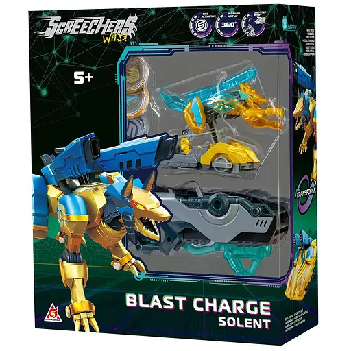 Ігровий набір Screechers Wild! S5 L1 V2 Солент запускач-бластер та машинка-трансформер (KS686114)