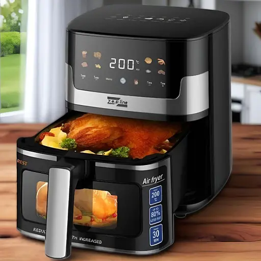 Аерофритюрниця Zepline ZP-215 8 л з сенсорним управлінням дисплеєм і таймером 3500 Вт Чорна - фото 9