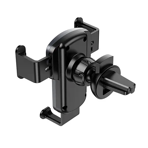 Автотримач для телефона HOCO CA103 vertical and horizontal air outlet gravity car holder Black Metal Gray - фото 7