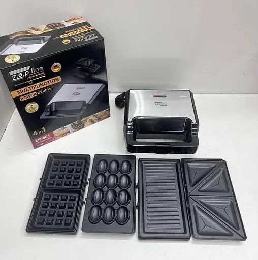 Сэндвичница 4 в 1 Zepline ZP-801 Черный 2200 Вт - фото 4