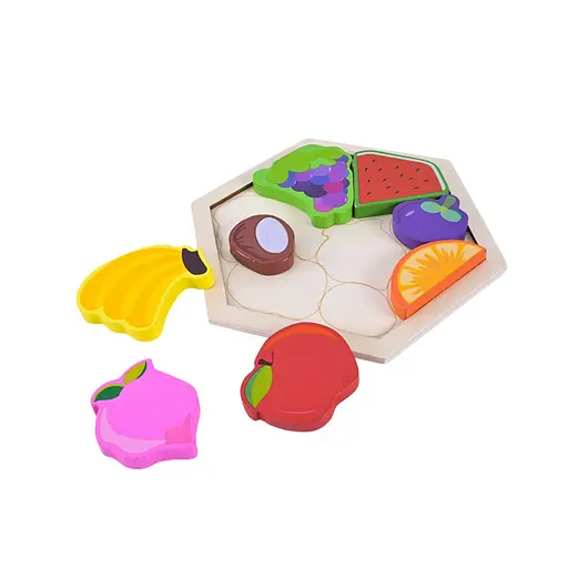 Дитячий дерев’яний пазл вкладиш "Фрукти" Bambi C9441-4 - фото 1