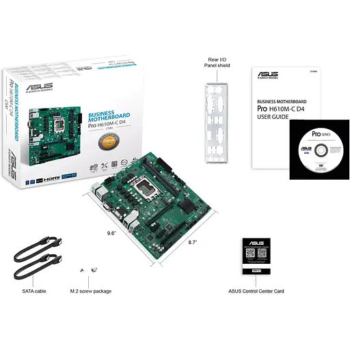 Материнская плата Asus PRO H610M-C D4-CSM s1700 H610 2xDDR4 M.2 HDMI D-Sub mATX - фото 2