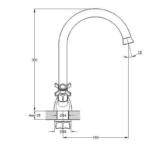 Змішувач для кухні TROYA QMG4-A621 двовентильний 30412 - фото 3