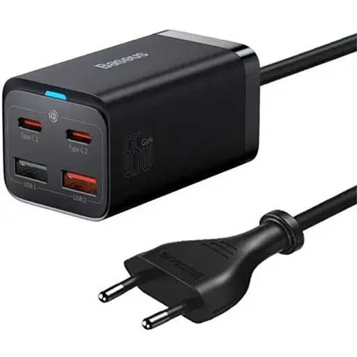 Блок зарядний пристрій Baseus GaN3 Pro Desktop Fast Charger 4 порти 65 W (CCGP040101) - фото 1