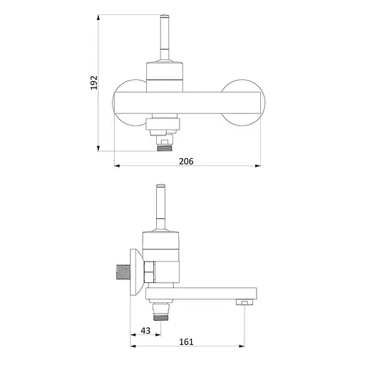 Змішувач для ванни та душу DAMIXA Arc (291000000) - фото 9