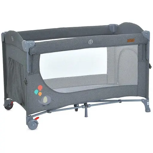 Манеж-кровать El Camino ME 1098 UNITY+ Gray 2 в 1 с пеленатором, колесами и аксессуарами