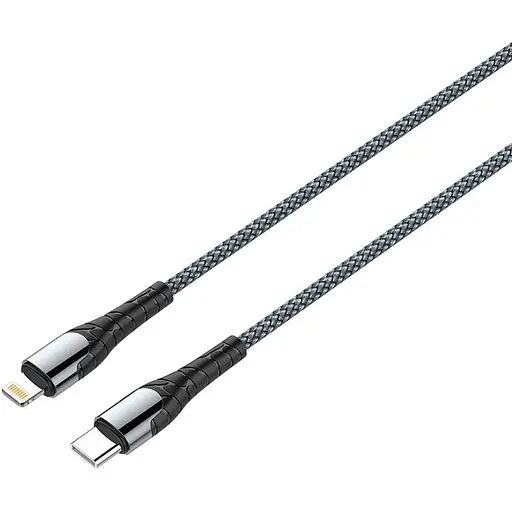 Кабель ColorWay USB Type-C-Lightning PD Fast Charging 3.0А 1 м Grey