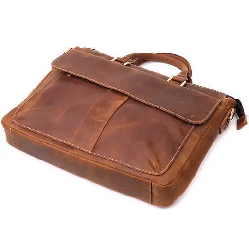 Чоловічий шкіряний портфель Vintage 38х30х8 см sum0024958 - фото 3