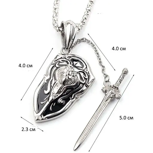 Кулон Alliance Щит Альянсу з Мечем Воїна Варкрафт WOW 21.005 - фото 5