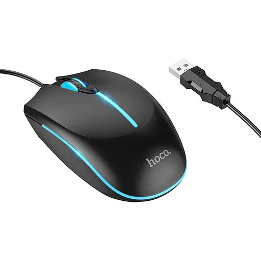Миша HOCO Wonderful gaming luminous wired mouse GM37| 800-1200-1600-2400 dpi| - фото 1