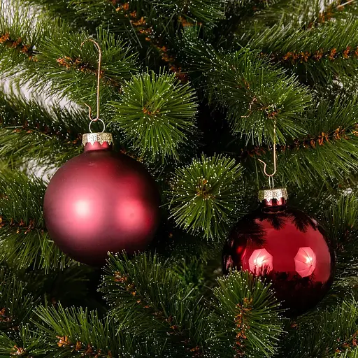 Комплект ялинкових куль Mica Decorations скляні 6 см вишневі 10 шт. (1180961) - фото 2