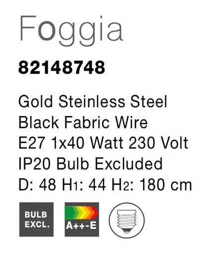 Світильник підвісний FOGGIA Nova Luce 82148748 - фото 4