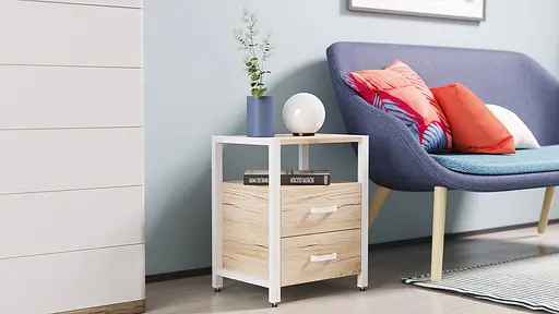 Тумба универсальная Ferrum-decor Вивьен 2/2 50x41x40 белый ДСП Дуб Сан-Марино 16мм (FRD-104162) - фото 5