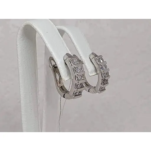 Серебряные серьги Гранд Стиль с фианитами. С2141 - фото 2