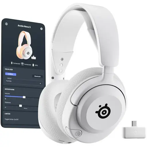Игровая гарнитура SteelSeries Arctis Nova 5 Wireless White MultiPlatform - фото 6