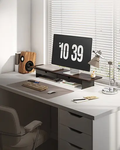 Настільна підставка для монітора Officepro MR164DW Dark Wood/Black (MR164DW) - фото 4