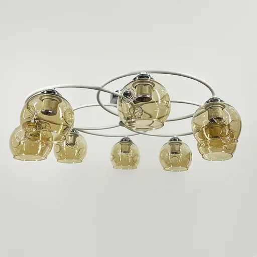 Стельова люстра-орбіта на 8 плафонів (янтарних або графітових) | Арт. 7060/8 WT | Line F - фото 5