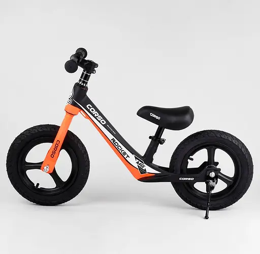 Біговел дитячий Corso 25825 колеса надувні 12" з підніжкою - фото 3