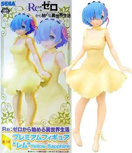 Фигурка Sega Жизнь в альтернативном мире с нуля Рэм Re:Zero Rem Yellow Sapphire 23 см S RZ R YS - фото 2