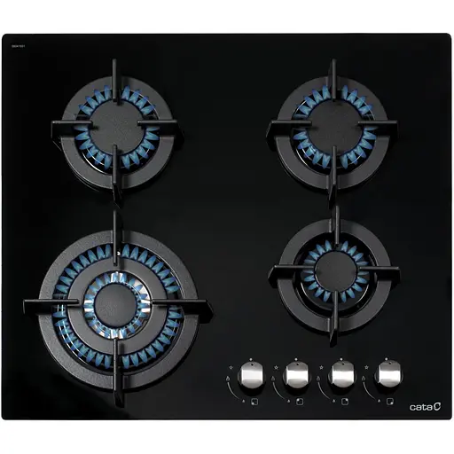 Варильна поверхня газова на склі Cata 60 см чавун CCI 6031 BK чорний