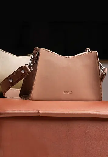 Женская кожаная сумка Sally карамель краст - фото 3