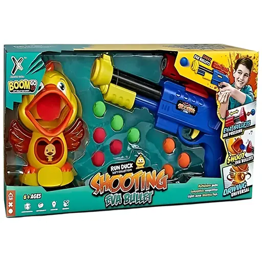 Ігровий набір з автоматом і 9 м'якими кульками Shooting. Run Duck