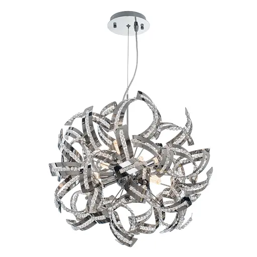 Люстра подвесная Brille галогенная G9 40W CH (BR-01398S/9) - фото 5