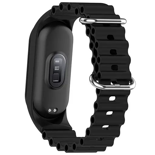 Ремінець Ocean Band для Xiaomi Mi Band 3/4/5/6/7 Чорний / Black - фото 3