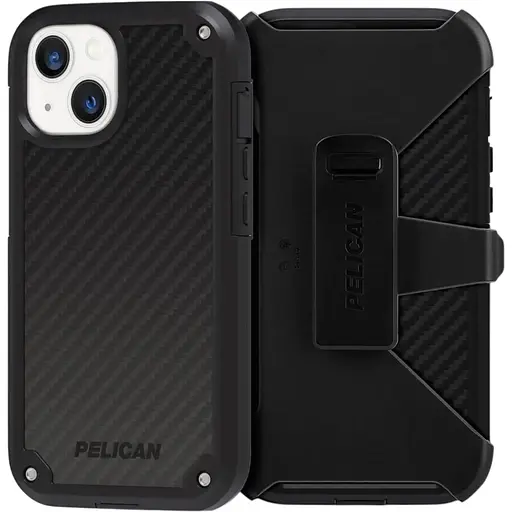 Противоударный чехол с клипсой Pelican Shield Kevlar для iPhone 12 Mini Black аналог OtterBox Defender
