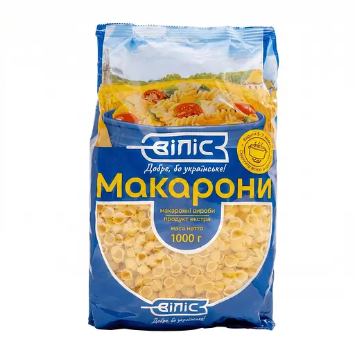 Макаронные изделия Віліс Ракушки суповые 1кг - фото 1