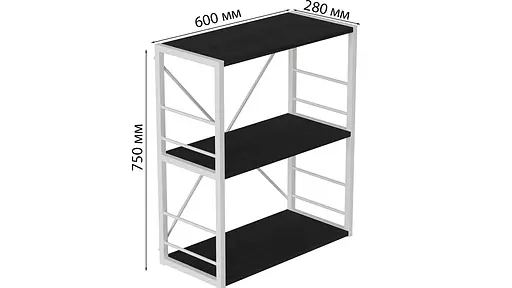 Этажерка 3/60 Серии Коннект 73x60x28 белый ДСП Сосна Кембра 16мм FRD-104265 - фото 6