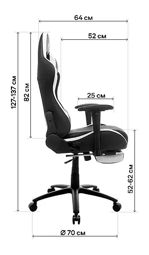 Геймерское кресло GT Racer серое с черным (X-2534-F Fabric Gray/Black Suede) - фото 13