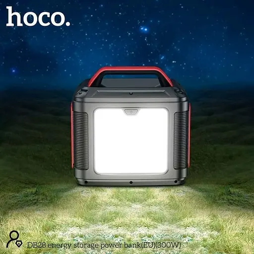 Портативная зарядная станция Hoco DB28 80000mAh (300W) Cеро-красная - фото 5