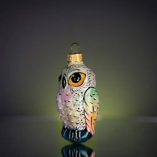 Ялинкова прикраса Різдвяні історії Полярна сова скло (4820001045758) - фото 2