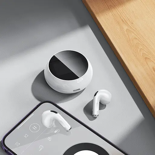 Бездротові навушники BOROFONE BW87 Mist true wireless BT headset with touch screen White - фото 8