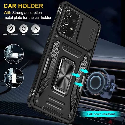 Ударостійкий чохол Camshield Army Ring для Samsung Galaxy A33 5G Чорний / Black - фото 3