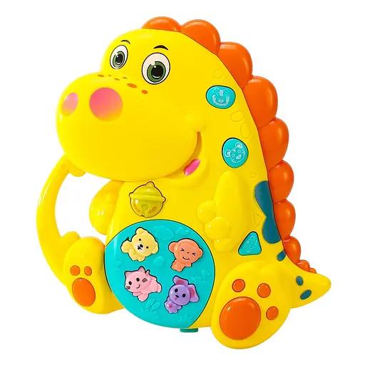 Детское пианино Динозавр FT 0009 на батареях Желтый