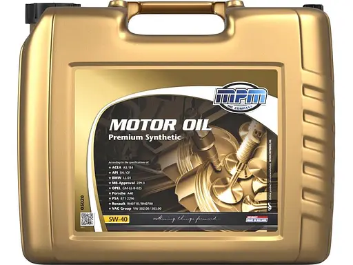 Моторна олива MPM Premium Synthetic 5W40 20л (05020)