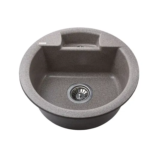 Гранитная мойка Globus Lux Guron мокко 480 мм, Серый - фото 2