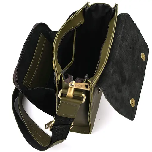 Чоловіча шкіряна сумка через плече TARWA 26х22х6 см sum0028329 - фото 8